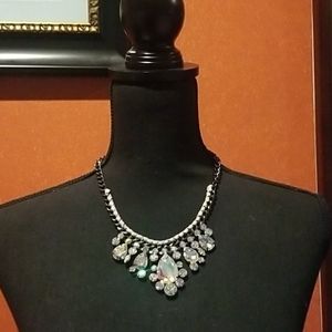 Necklas Black with Faux Stones